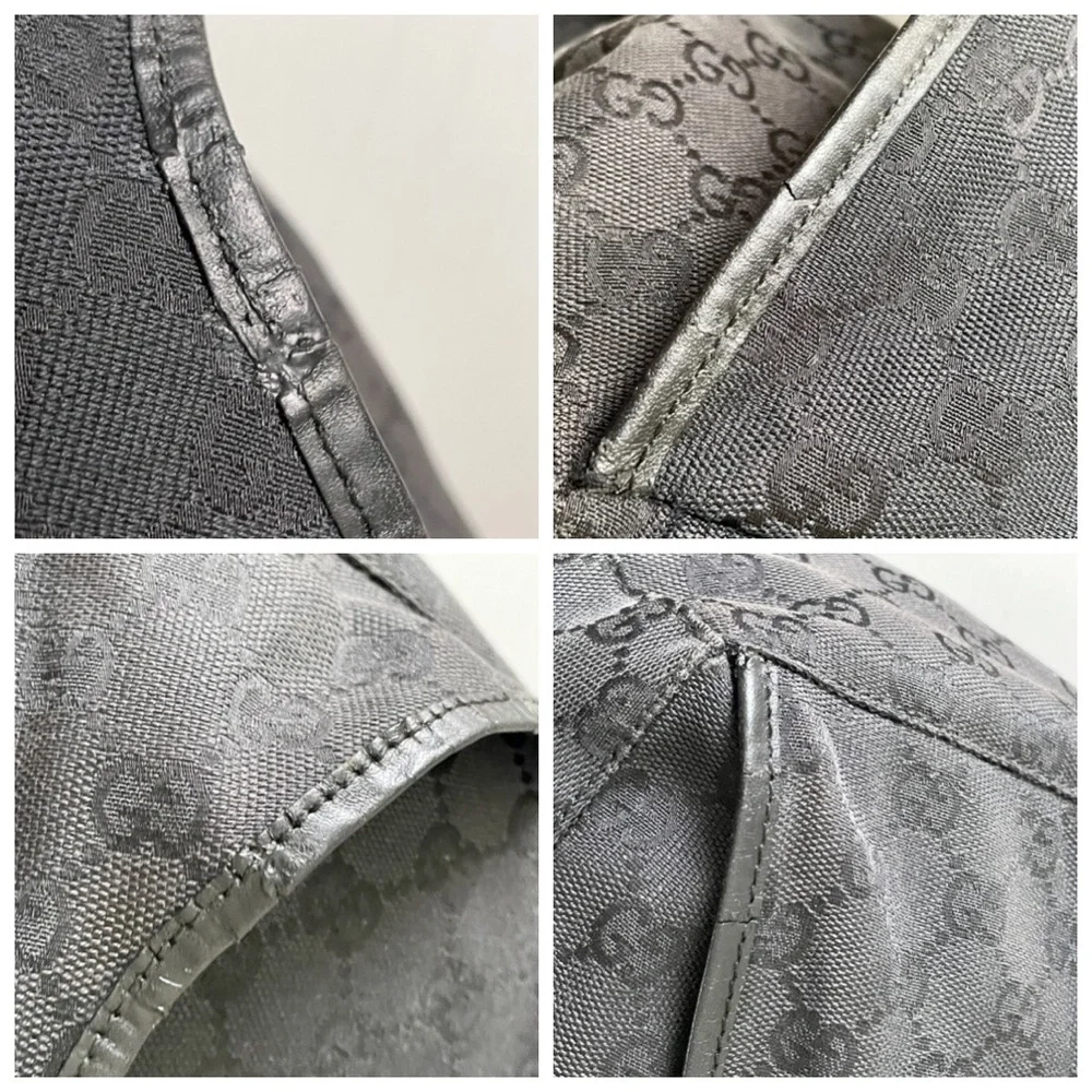 Gucci black monogram canvas and leather Y2K sling backpack bag - Picture 11 of 11